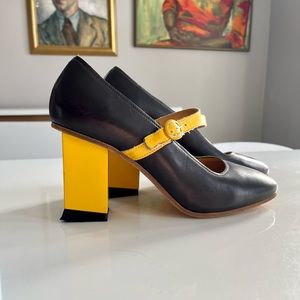 Fluevog Black “Joanne” heel Size 9